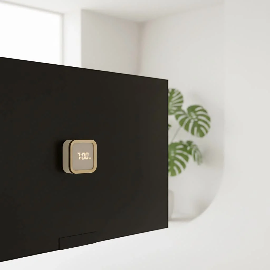 Alarm clock for heavy sleepers with a bright display and large buttons