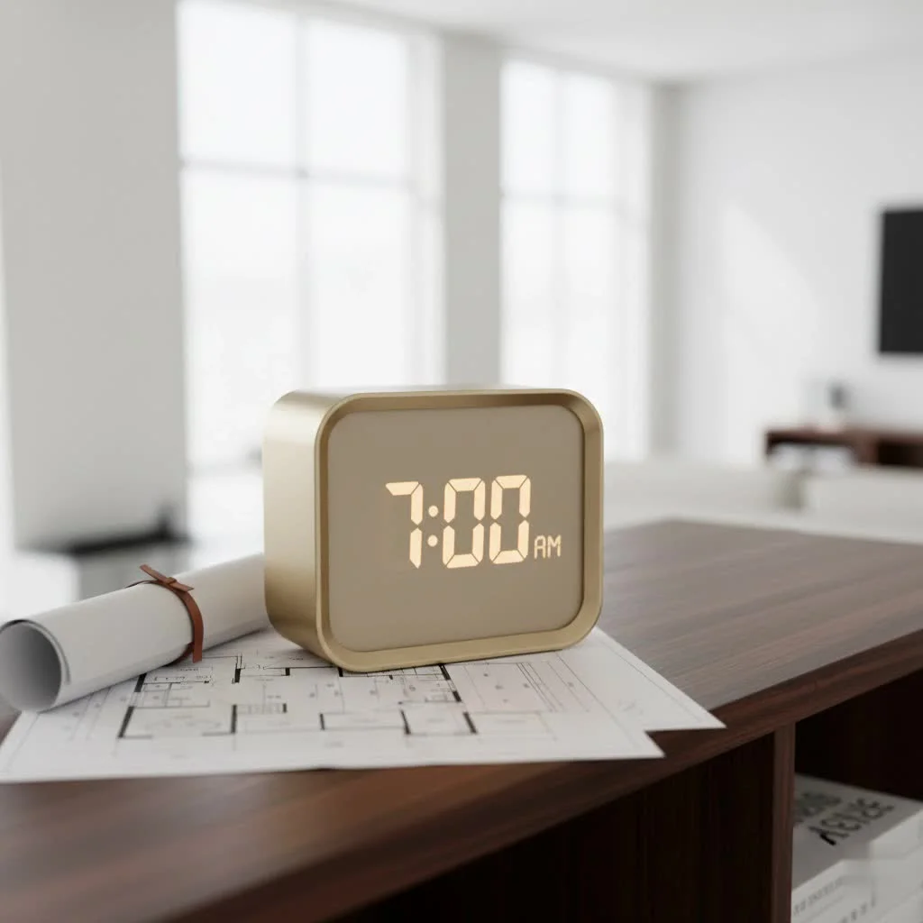 iHome alarm clock with a smartphone charging